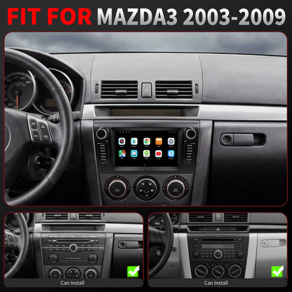 Mazda 3 radio 2003-2009 Upgrade CarPlay Screen- Topdisplay 2003 2004 2005 2006 2007 2008 2009 Mazda 3 Replacement Stereo Headunit Apple Carplay Android Auto Pantalla Estéreo