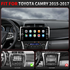 For Toyota Camry 2015-2017 Radio upgrade,9-inch QLED  8-Core CPU,touch screen Stereo,Wireless CarPlay & Android Auto,keep OEM Controls