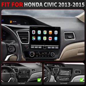 Honda Civic Radio upgrade 2013-2015 CarPlay Stereo Screen - Topdisplay 2013 2014 2015 Replacement Headunit Apple Android Auto Accessories Pantalla Estéreo