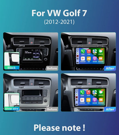 For Volkswagen Golf 2012-2021 Radio upgrade,10.1 inch QLED 8-Core CPU,touch screen Stereo,Wireless CarPlay & Android Auto,keep OEM Controls