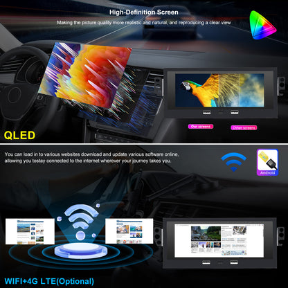 For Oldsmobile Silhouette 1997-1999 Radio upgrade,6.86-inch QLED 8-Core CPU, touch screen Stereo,Wireless CarPlay & Android Auto,keep OEM Controls