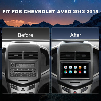For Chevrolet Chevy Aveo 2012-2015 Radio upgrade, 7-inch QLED  8-Core CPU, touch screen Stereo,Wireless CarPlay & Android Auto,keep OEM Controls
