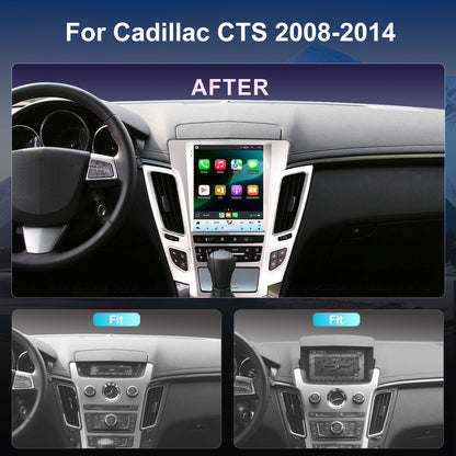For Cadillac CTS 2008-2014 Radio upgrade,9.7-inch QLED 8-Core CPU,touch screen Stereo,Wireless CarPlay & Android Auto,keep OEM Controls