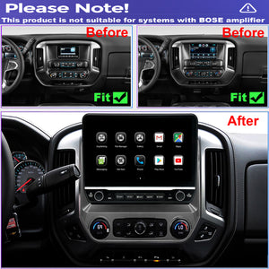 Chevy Silverado Radio upgrade 2014-2018 CarPlay Stereo Screen-Topdisplay 2014 2015 2016 2017 2018  Chevrolet Replacement Headunit Apple Android Auto Accessories Pantalla Estéreo