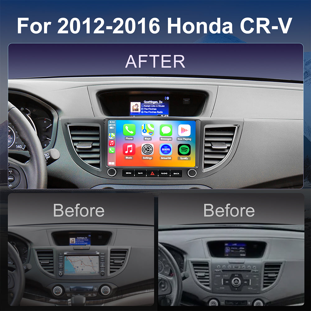 Honda CRV Radio upgrade 2012-2016 CarPlay Stereo Screen - Topdisplay 2012 2013 2014 2015 2016 Replacement Headunit Apple Android Auto Accessories Pantalla Estéreo