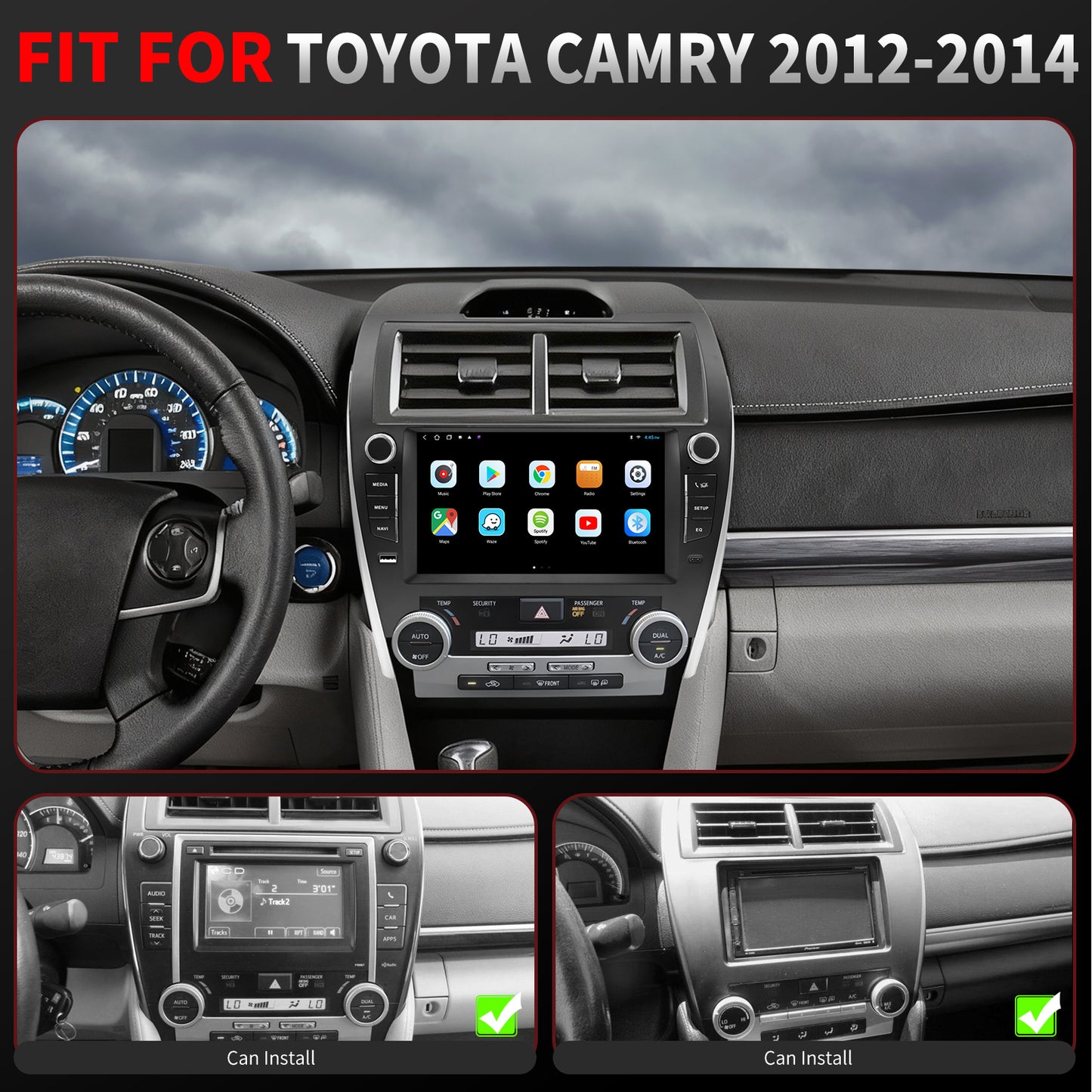 Toyota Camry 2012 2013 2014 Car Radio Upgrade