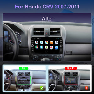 For Honda CRV 2007-2011 Radio upgrade,10.2-inch QLED 8-Core CPU,touch screen Stereo,Wireless CarPlay & Android Auto,keep OEM Controls