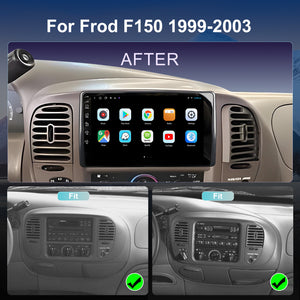 Ford F150 Stereo replacement 1999-2003 CarPlay Radio Screen-Topdisplay 1999 2000 2001 2002 2003 F150 Upgrade Headunit Apple Carplay Android Auto Accessories Pantalla Estéreo