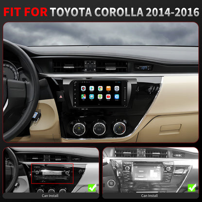 For Toyota Corolla 2014 2015 2016 Radio Upgrade, 9-inch QLED 8-Core CPU, Touch Screen Stereo,Wireless CarPlay & Android Auto,Free backup camera, keep OEM Controls