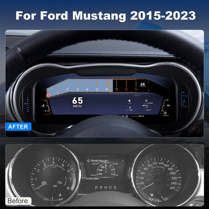 For Ford Mustang 2015-2023 Digital Instrument Cluster,12.3-inch QLED Screen Multiple UI,Wireless carplay,Direct OEM Replacement