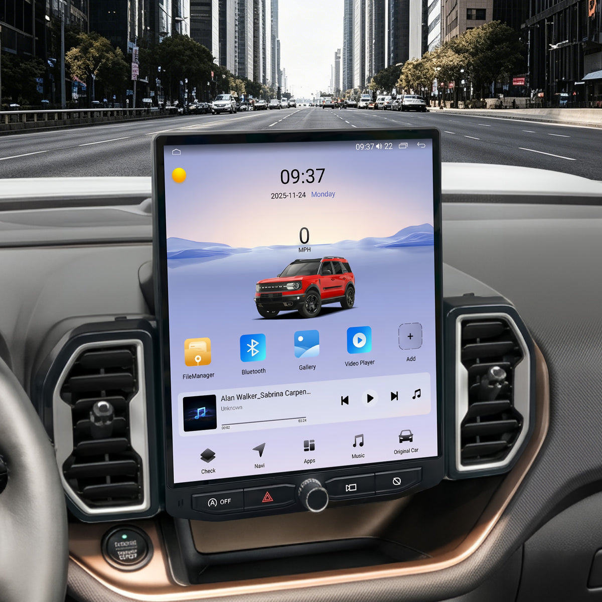 Ford Bronco Sport Radio upgrade 2021-2024 CarPlay Stereo - Topdisplay 2021 2022 2023 2024 Upgrade Touch Screen Headunit Apple Carplay Android Auto Accessories Estéreo Pantalla