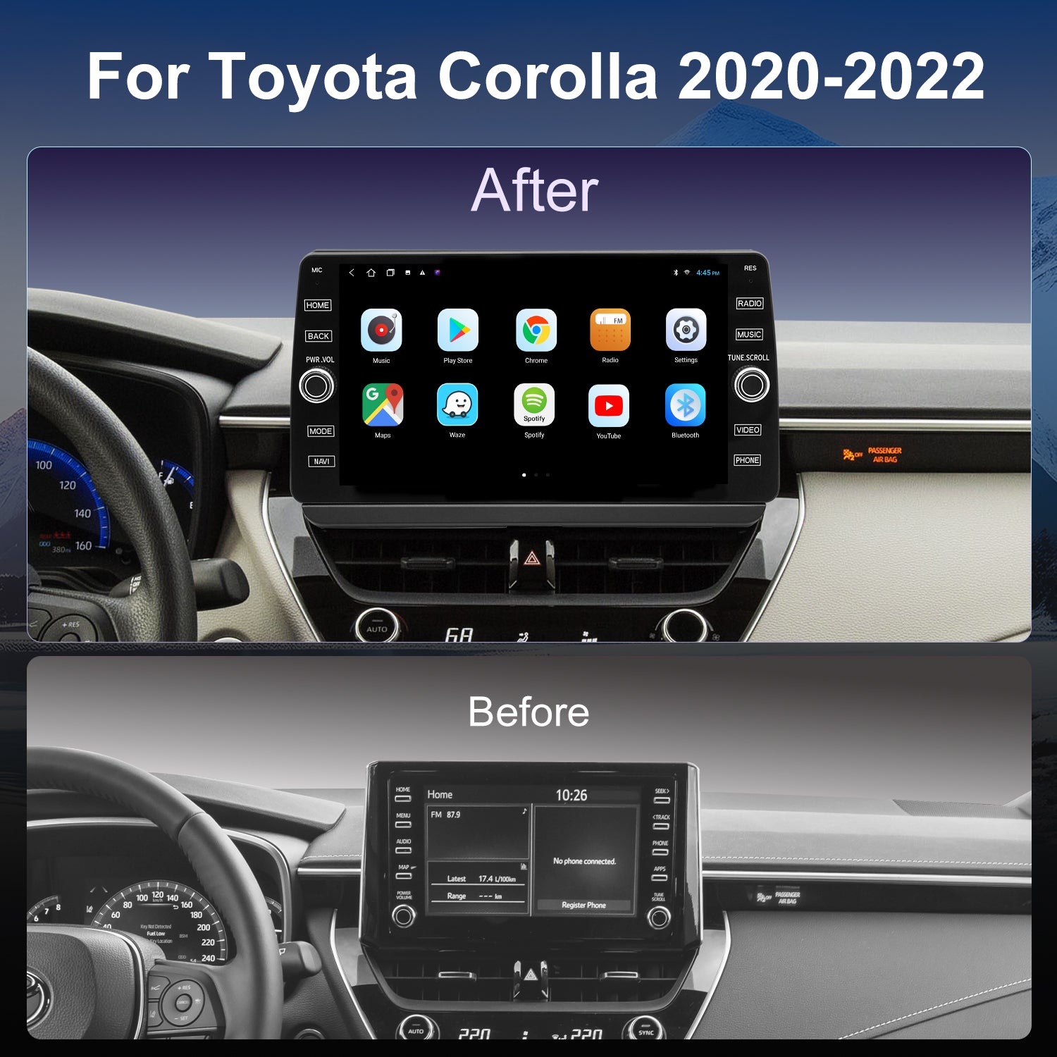 Toyota Corolla 2020 2021 2022 Car Stereo Replacement