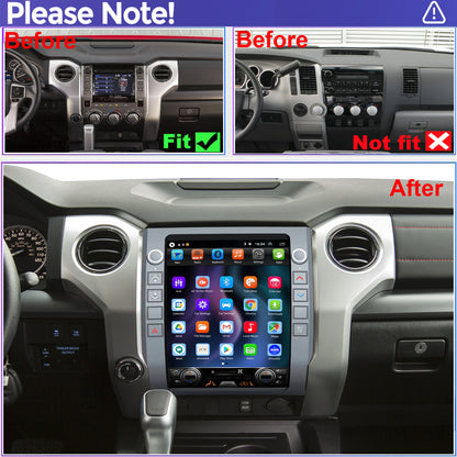 For Toyota Tundra 2014-2020 Radio upgrade,12.1-inch QLED  8-Core CPU,touch screen Stereo,Wireless CarPlay & Android Auto,keep OEM Controls