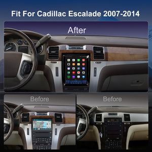 For Cadillac Escalade 2007-2014 Radio upgrade,9.7-inch QLED 8-Core CPU,touch screen Stereo,Wireless CarPlay & Android Auto,keep OEM Controls