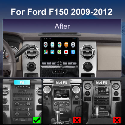 Ford F150 Stereo replacement 2009-2012 CarPlay Radio Screen-Topdisplay 2009 2010 2011 2012 F150 Upgrade Headunit Apple Carplay Android Auto Accessories Pantalla Estéreo