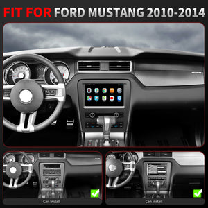 For Ford Mustang 2010-2014 Radio upgrade,9-inch QLED 8-Core CPU,touch screen Stereo,Wireless CarPlay & Android Auto,Free camera