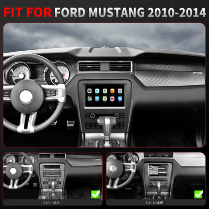 For Ford Mustang 2010-2014 Radio upgrade,9-inch QLED 8-Core CPU,touch screen Stereo,Wireless CarPlay & Android Auto,Free camera