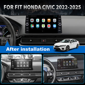Honda Civic Radio upgrade 2022-2025 CarPlay Stereo Screen - Topdisplay 2022 2023 2024 2025 Replacement Headunit Apple Android Auto Accessories Pantalla Estéreo