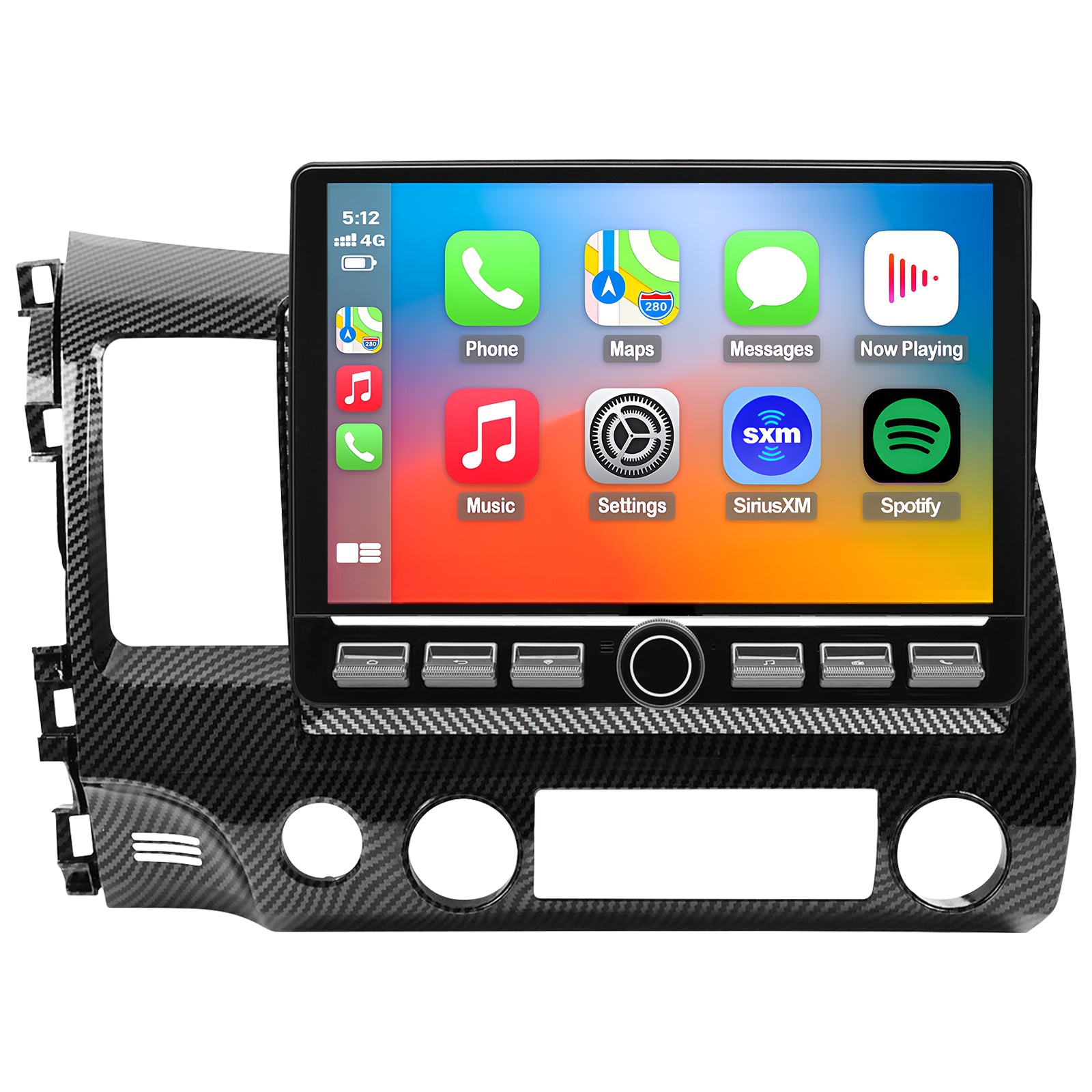 Honda Civic Radio upgrade 2006-2011 CarPlay Stereo Screen - Topdisplay 2006 2007 2008 2009 2010 2011 Replacement Headunit Apple Android Auto Accessories Pantalla Estéreo