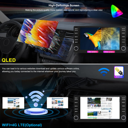 For Mitsubishi Triton 2015-2022 Radio upgrade, 7-inch QLED  8-Core CPU, touch screen Stereo,Wireless CarPlay & Android Auto, With Free Backup Camera, keep OEM Controls