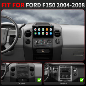 For Ford F150 2004-2008 Radio upgrade,10.1-inch QLED 8-Core CPU,touch screen Stereo,Wireless CarPlay & Android Auto,Free camera