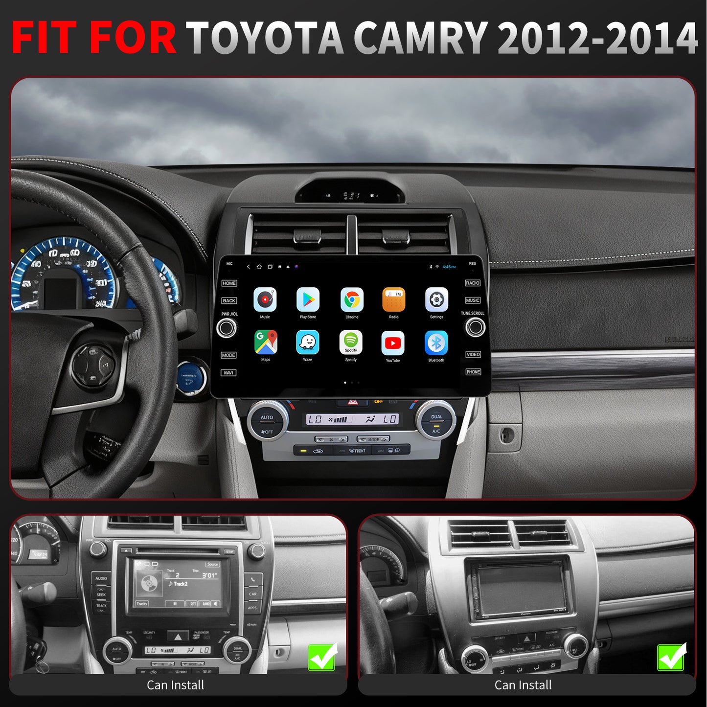 Toyota Camry 2012 2013 2014 Car Stereo Replacement