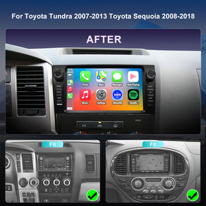 For Toyota Tundra 2007-2013 Radio upgrade,9-inch QLED 8-Core CPU,touch screen Stereo,Wireless CarPlay & Android Auto,Free camera