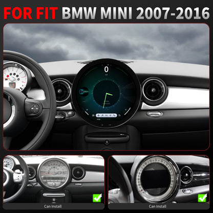 BMW MINI Radio upgrade 2007-2016 CarPlay Stereo Screen - Topdisplay 2007 2008 2009 2010 2011 2012 2013 2014 2015 2016 Replacement Headunit Apple Android Auto Accessories Pantalla Estéreo
