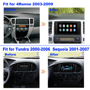 For Toyota 4Runner 2003-2009 Radio upgrade,7-inch QLED 8-Core CPU,touch screen Stereo,Wireless CarPlay & Android Auto,Back camera