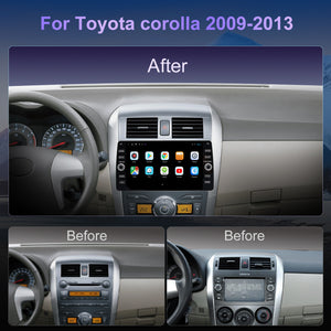 For Toyota Corolla 2009-2013 Radio upgrade,10.2-inch QLED 8-Core CPU,touch screen Stereo,Wireless CarPlay & Android Auto,keep OEM Controls