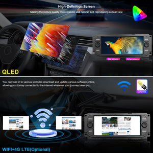 Dodge Dakota Stereo replacement 2001-2004 CarPlay Radio Screen-Topdisplay 2001 2002 2003 2004 Dakota Upgrade Headunit Apple Carplay Android Auto Accessories Pantalla Estéreo