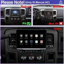 Load image into Gallery viewer, for Dodge RAM 1500/2500/3500 2013-2018 Radio upgrade,10.1-inch QLED 8-Core CPU,touch screen Stereo,Wireless CarPlay &amp; Android Auto,manual AC Only