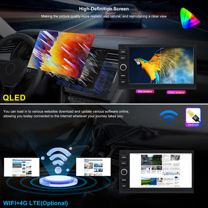 For Honda Brio 2011-2015 Radio upgrade, 7-inch QLED 8-Core CPU, touch screen Stereo, Wireless CarPlay & Android Auto, keep OEM Controls