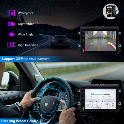 Ford Taurus Radio upgrade 2008-2009 CarPlay Stereo - Topdisplay 2008 2009 Upgrade Touch Screen Headunit Apple Carplay Android Auto Accessories Estéreo Pantalla