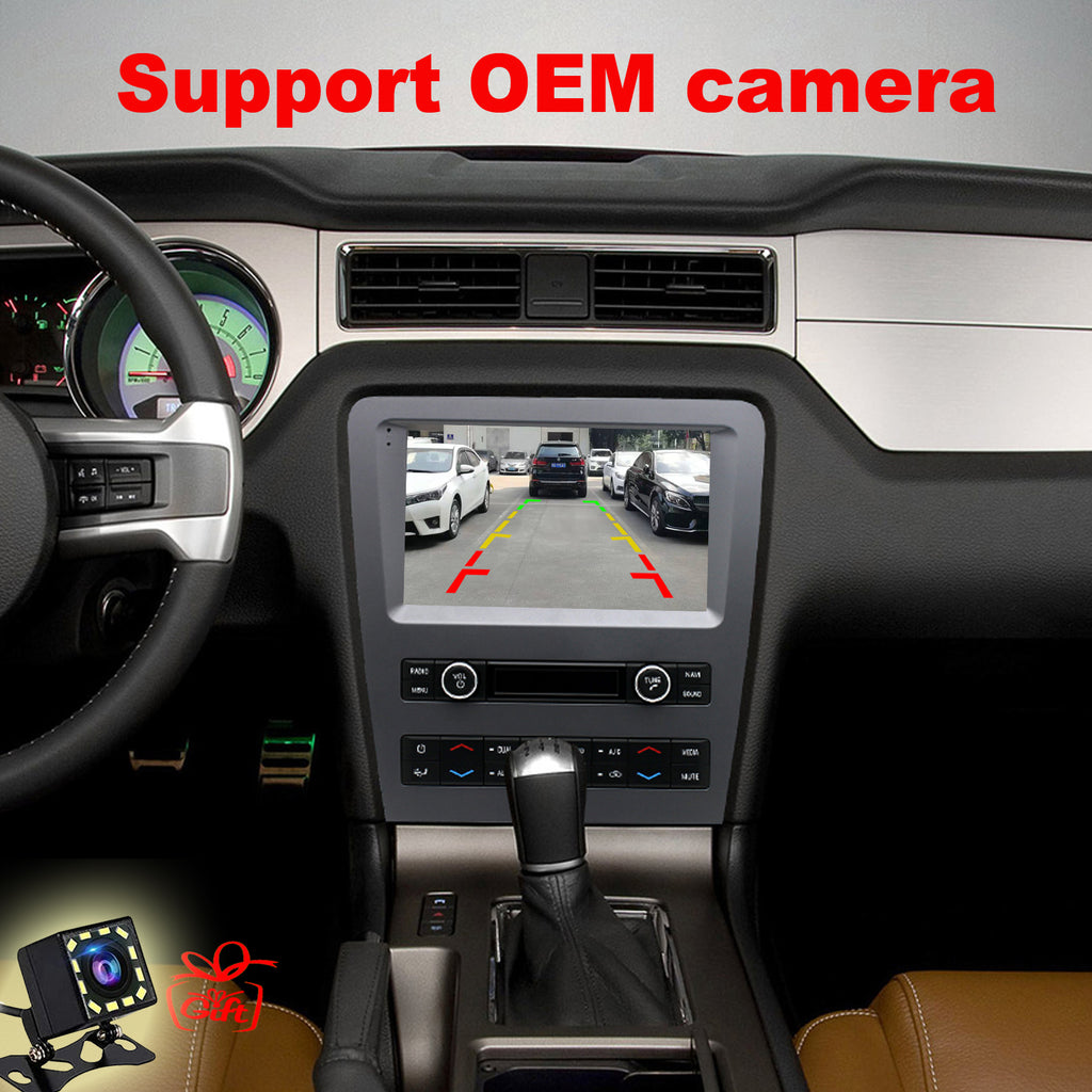 for Ford Mustang 2010-2014 Radio upgrade,9-inch QLED 8-Core CPU,touch screen Stereo,Wireless CarPlay & Android Auto,Free camera