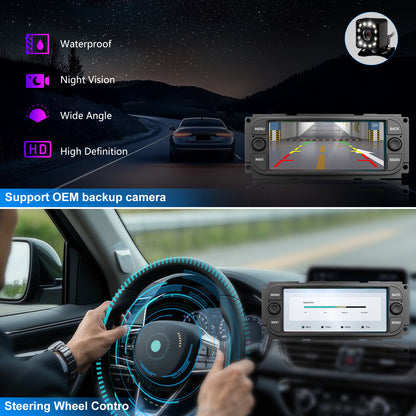 Chrysler 300M Radio upgrade 2003-2004 CarPlay Stereo Screen - Topdisplay 2003 2004 Replacement Headunit Apple Android Auto Accessories Pantalla Estéreo