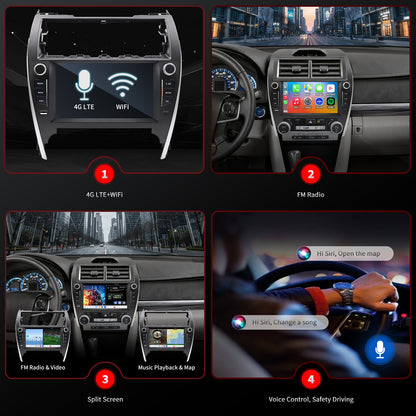 For Toyota Camry 2012-2014 Radio upgrade,9-inch QLED  8-Core CPU,touch screen Stereo,Wireless CarPlay & Android Auto,keep OEM Controls