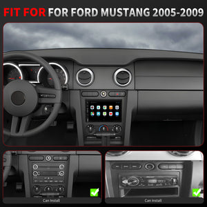 Ford Mustang Stereo replacement 2005-2009 CarPlay Radio Screen-Topdisplay 2005 2006 2007 2008 2009 Mustang Upgrade Headunit Apple Carplay Android Auto Accessories Pantalla Estéreo