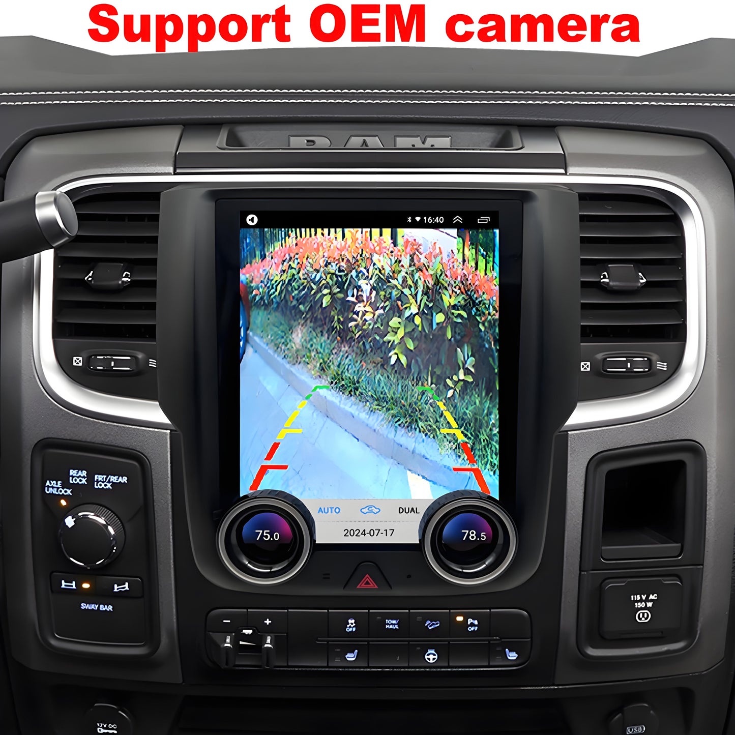 Dodge RAM 1500/2500/3500 Radio upgrade 2013-2018 CarPlay Stereo Screen - Topdisplay 2013 2014 2015 2016 2017 2018 Replacement Headunit Apple Android Auto Accessories Pantalla Estéreo