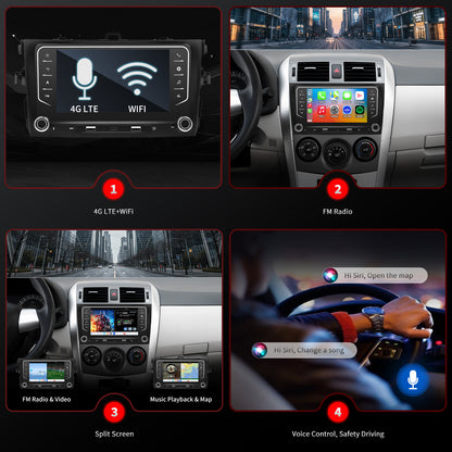 For Toyota Corolla 2009-2013 Radio upgrade,9-inch QLED 8-Core CPU,touch screen Stereo,Wireless CarPlay & Android Auto,keep OEM Controls