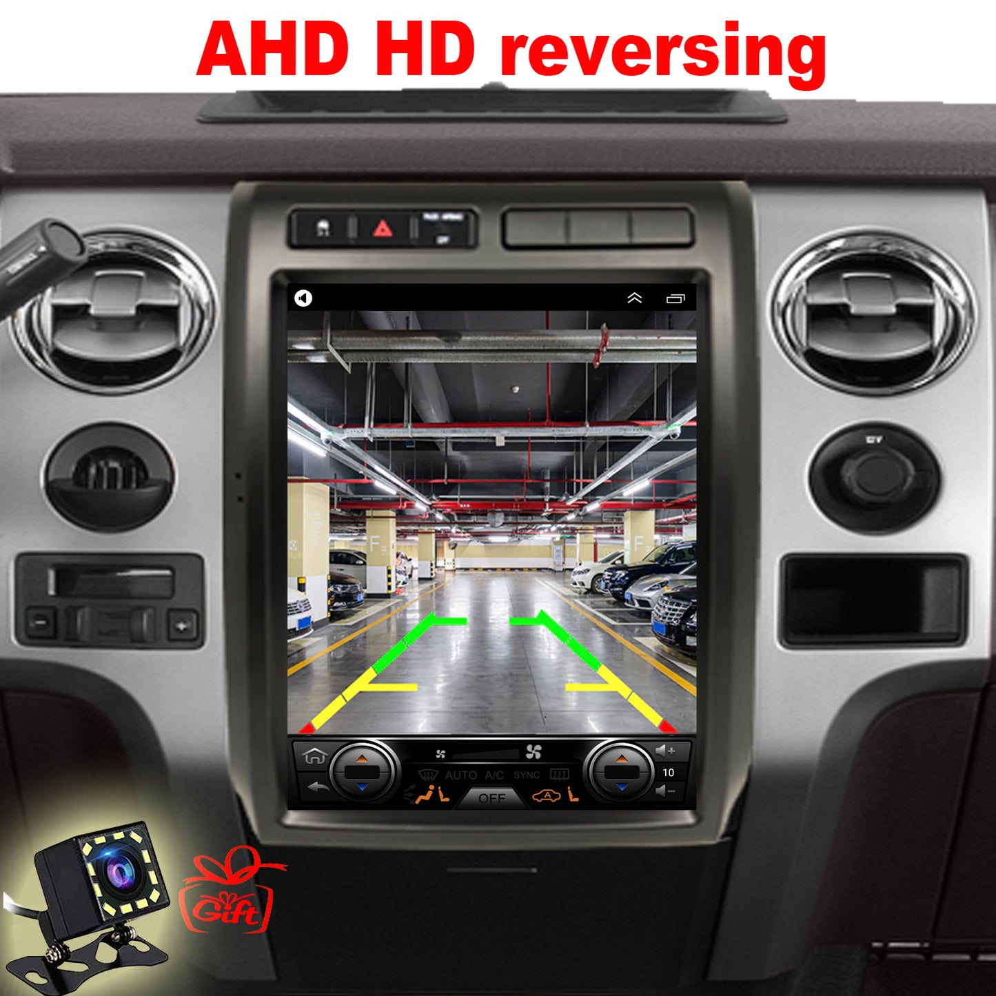 For Ford F150 2009-2012 Radio upgrade,12.1-inch QLED 8-Core CPU,touch screen Stereo,Wireless CarPlay & Android Auto,Manual AC Only