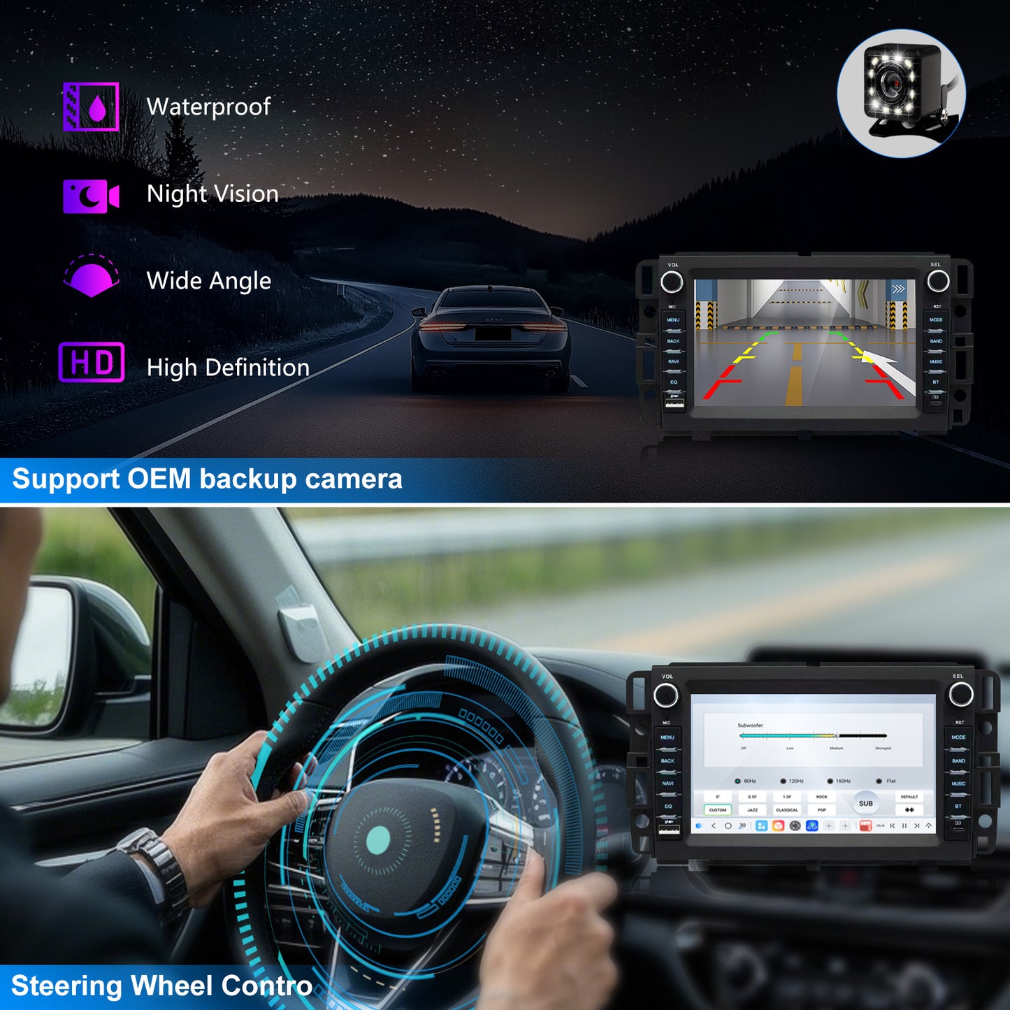 GMC Acadia Radio 2007-2013 Upgrade CarPlay Screen- Topdisplay 2007 2008 2009 2010 2011 2012 2013 Upgrade Stereo Headunit Apple Carplay Android Auto Pantalla Estéreo