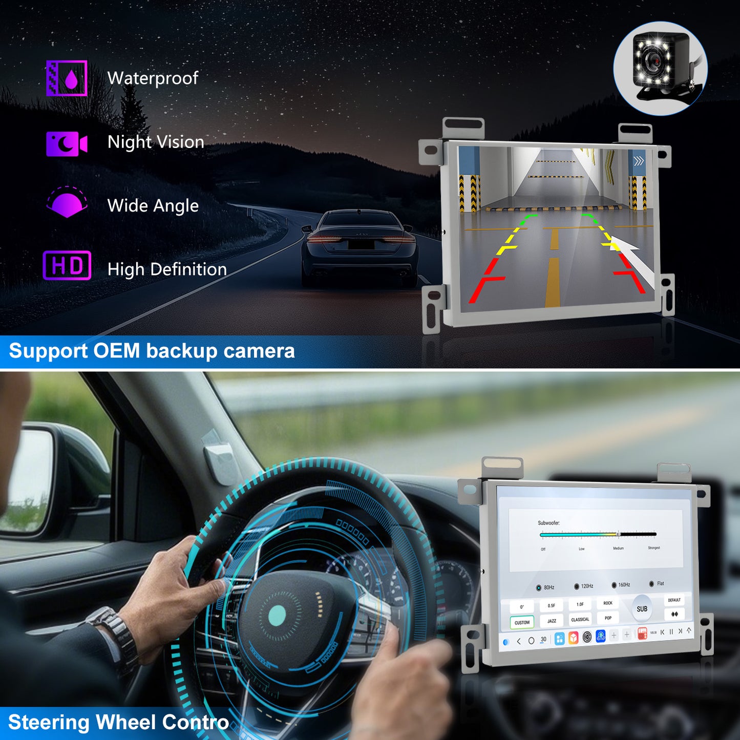 Dodge Challenger Radio upgrade 2015-2023 CarPlay Stereo Screen - Topdisplay 2015 2016 2017 2018 2019 2020 2021 2022 2023 Replacement Headunit Apple Android Auto Accessories Pantalla Estéreo  