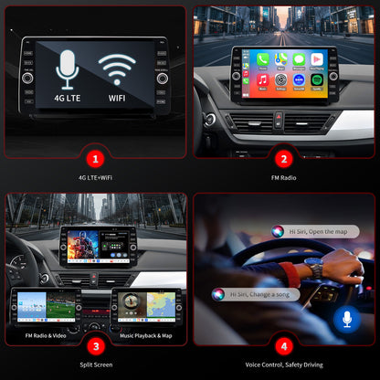 BMW X1 E84 radio Radio upgrade 2010-2015 CarPlay Stereo Screen - Topdisplay 2010 2011 2012 2013 2014 2015 Replacement Headunit Apple Android Auto Accessories Pantalla Estéreo