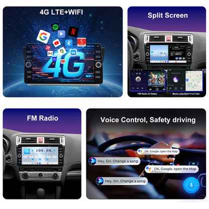 For Subaru Legacy 2015-2019 Radio upgrade,10.2-inch QLED  8-Core CPU,touch screen Stereo,Wireless CarPlay & Android Auto,keep OEM Controls