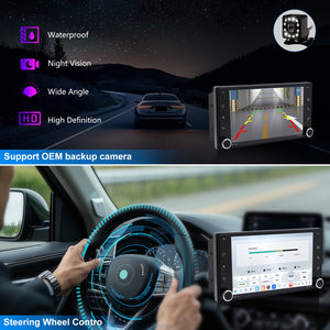 For Scion xD 2008-2014 Headunit replacement, touch screen Car Stereo, 7-inch QLED 8-Core CPU, Wireless CarPlay & Android Auto, Free backup camera, keep OEM Controls
