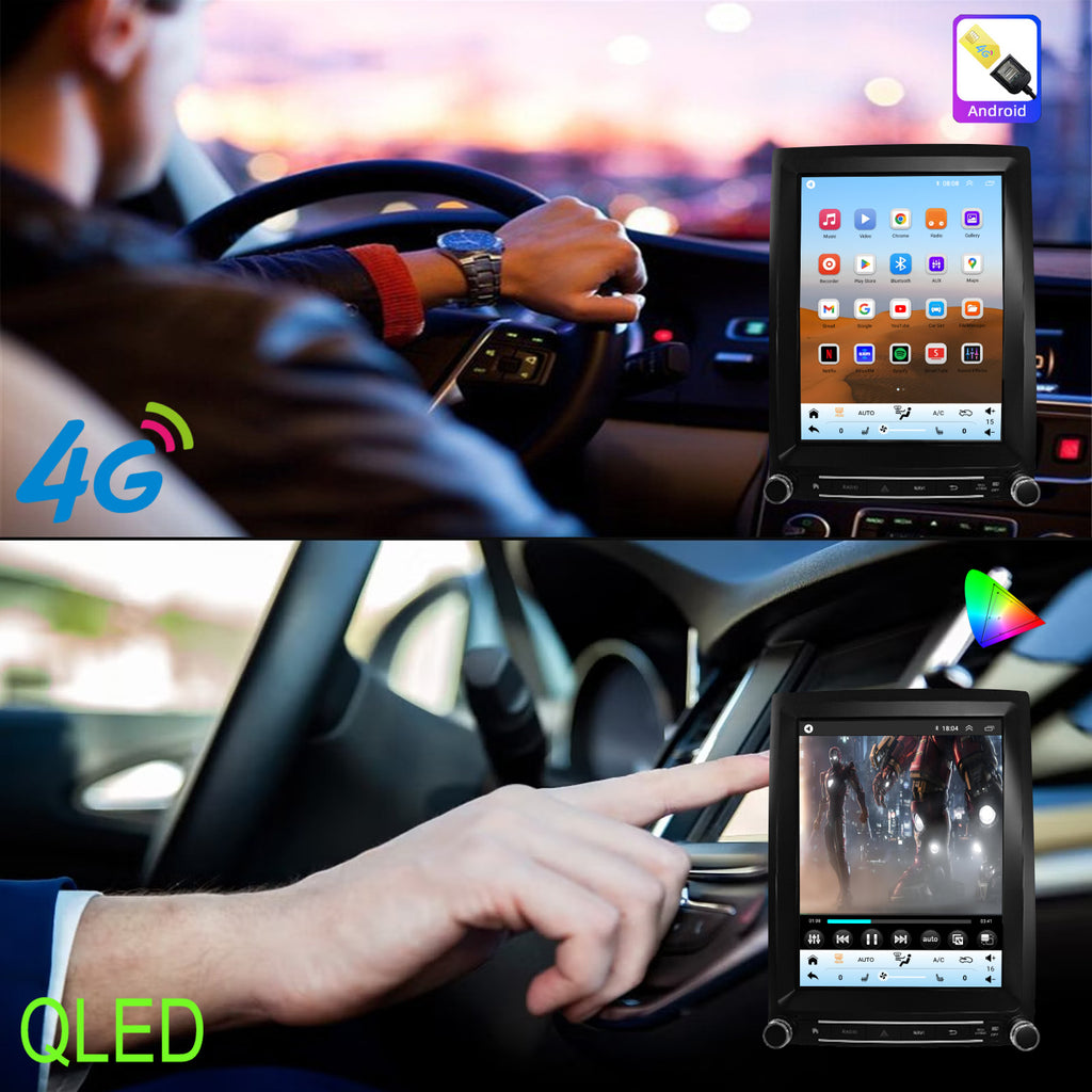 for Ford Expedition 2015-2017 Radio upgrade,12.1-inch QLED 8-Core CPU,touch screen Stereo,Wireless CarPlay & Android Auto,Free camera