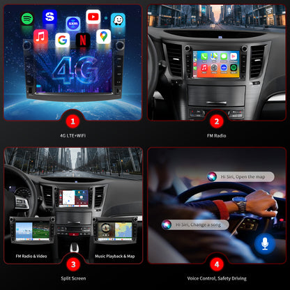 For Subaru Outback 2010-2014 Radio upgrade, 9-inch QLED  8-Core CPU, touch screen Stereo,Wireless CarPlay & Android Auto, keep OEM Controls