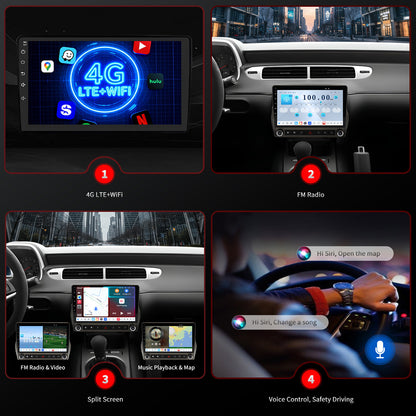 For Chevrolet Chevy Camaro 2010-2015 Radio upgrade,9-inch QLED 8-Core CPU,touch screen Stereo,Wireless CarPlay & Android Auto,keep OEM Controls