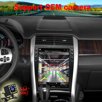 For Ford Edge 2011-2014 Radio upgrade, 12.1-inch QLED 8-Core CPU, touch screen Stereo, Wireless CarPlay & Android Auto, Free camera